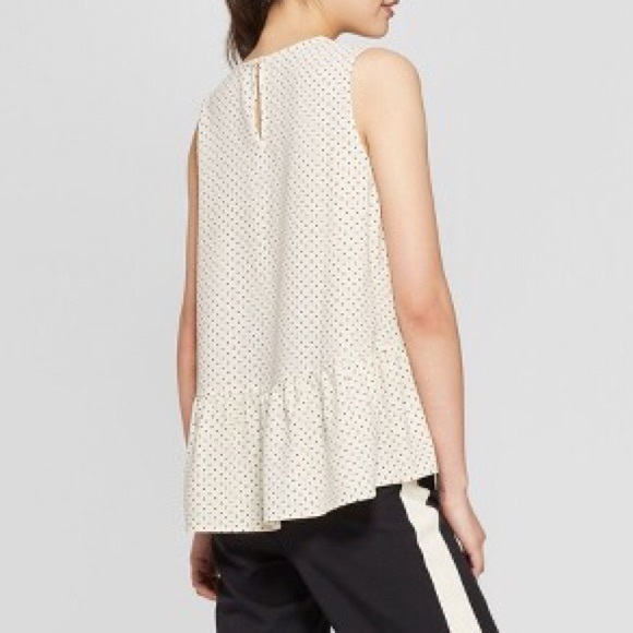 Who What Wear Lamp Shade Polka Dot Shell - Picture 3 of 8